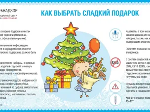 В преддверии Нового года Роспотребнадзор напоминает, как выбрать сладкий новогодний подарок